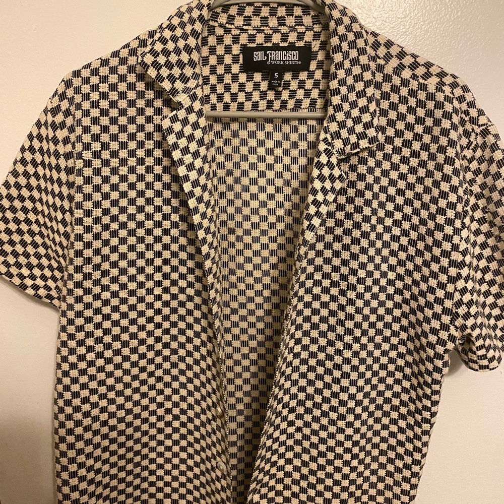 San Francisco Jacquard knit camp collar shirt